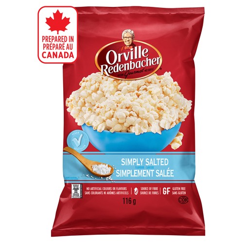 Orville Redenbacher's Gluten-Free Popcorn Ready To Eat Simply Salted 116 g