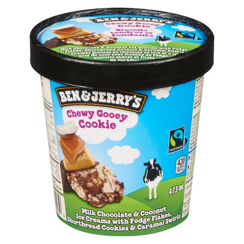 Ben & Jerry's Ice Cream Chewy Gooey Cookie 473 ml