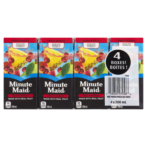 Minute Maid Fruit Punch 4 x 200 ml