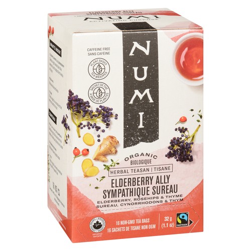 Numi Organic Herbal Teasan Elderberry Ally 16 Tea Bags 