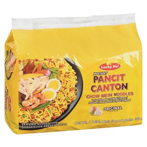 Lucky Me! Instant Pancit Canton Chow Mein Noodles Original 6 x 60 g