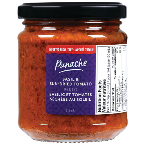 Panache Pesto Sauce Basil Tomato 212 ml