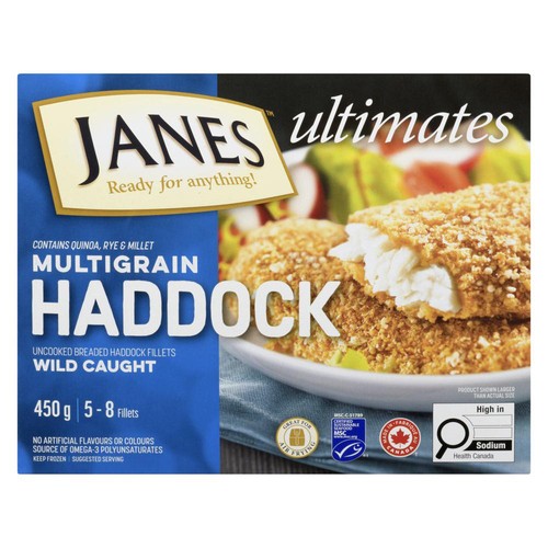 Janes Frozen Haddock Multigrain Breaded 450 g