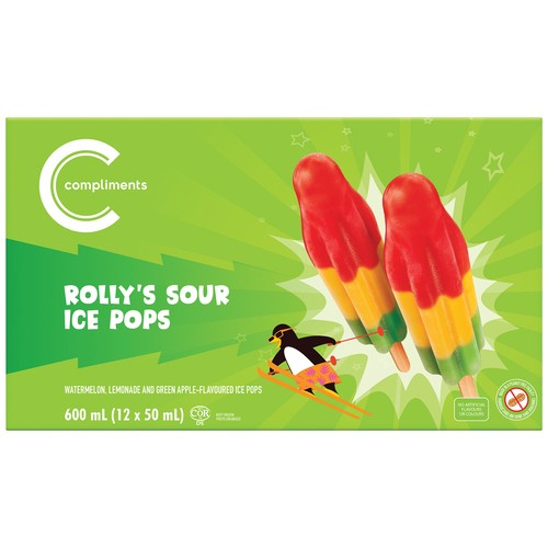 Compliments Rolly's Ice Pops Sour 12 x 50 ml