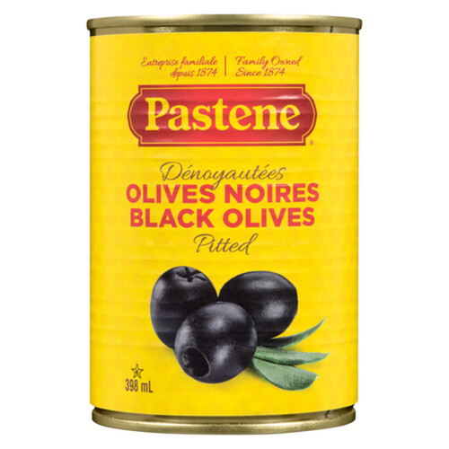 Pastene Black Olives Pitted 398 ml