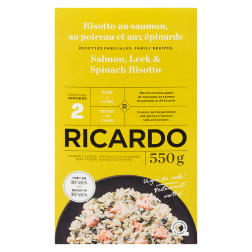 RICARDO Frozen Risotto Salmon Leek & Spinach 550 g