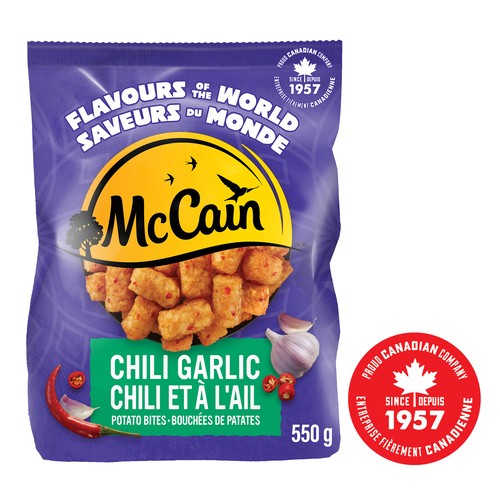 McCain Frozen Potato Bites Chili Garlic 550 g