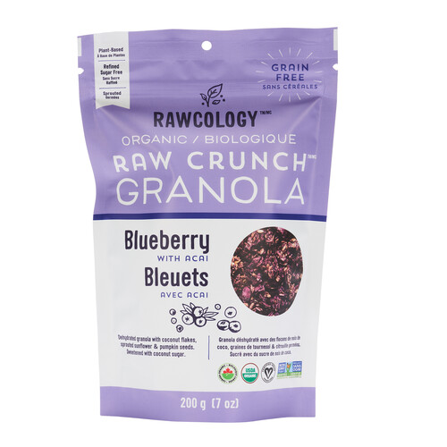 Rawcology Organic Raw Crunch Granola Blueberry with Acai 200 g