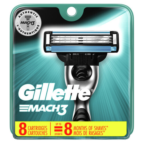 Gillette Mach3 Men's Razor Blade Refill 8 Cartridges