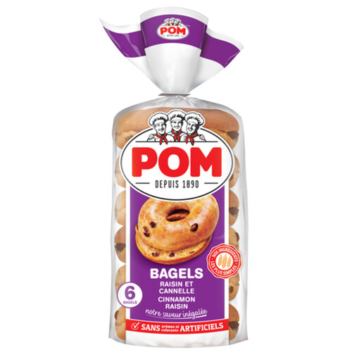 POM Bagel Cinnamon & Raisin 6 Pack 450 g