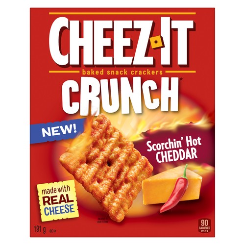 Kellogg's Cheez-It Crackers Scorching Hot Cheddar 191 g