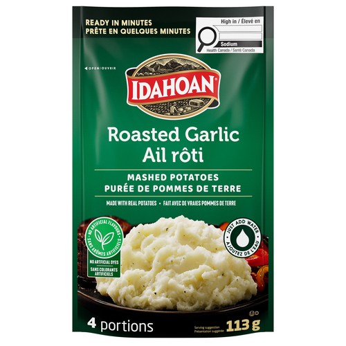 Idahoan Mashed Potatoes Roasted Garlic 113 g