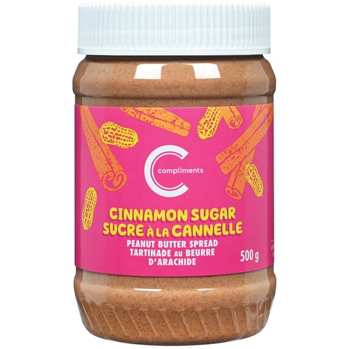 Compliments Peanut Butter Spread Cinnamon Sugar 500 g