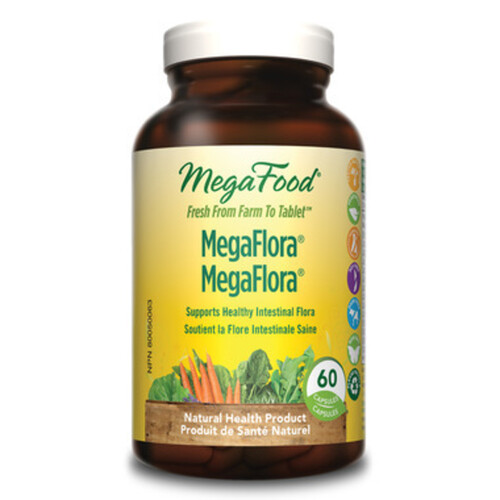 MegaFood Gluten-Free MegaFlora Probiotic Supplement 60 Count