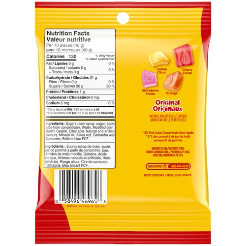 Starburst Candy Gummies Original 142 g