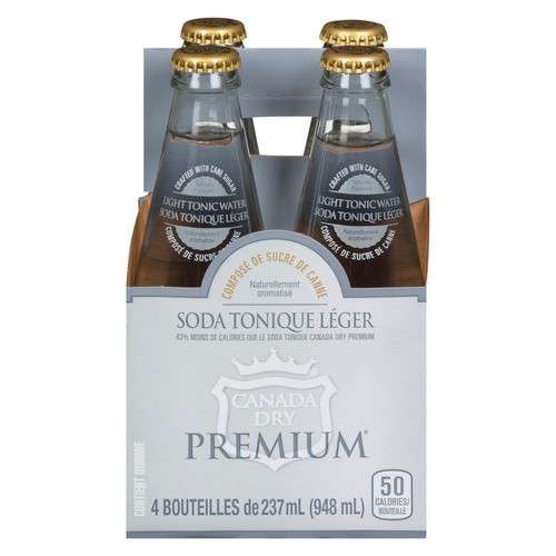 Canada Dry Craft Premium Light Tonic Water 4 x 237 ml (bottles)