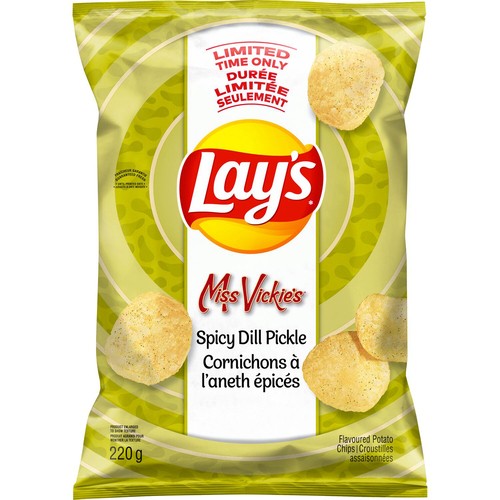 Lay’s Potato Chips Spicy Dill Pickle Flavoured 220 g