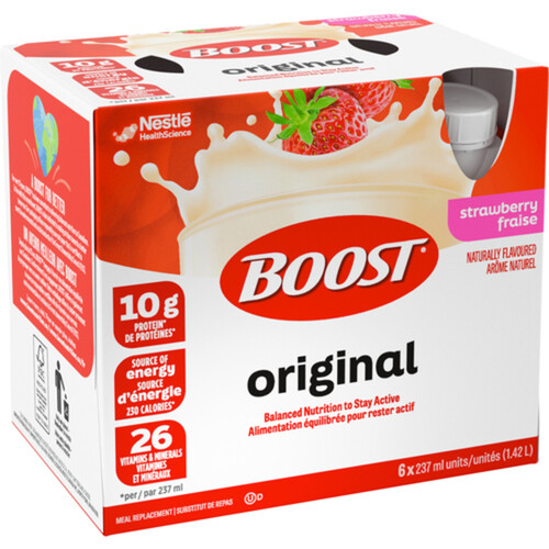 Nestle Boost Meal Replacement Original Strawberry 6 x 237 ml (bottles)