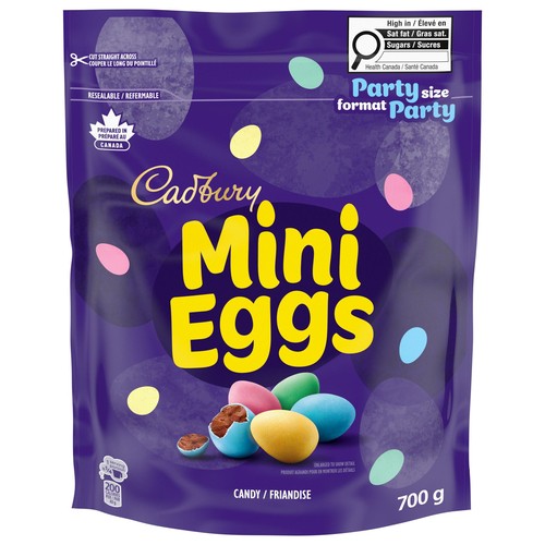 Cadbury Mini Eggs Chocolatey Candy Eggs Party Size Resealable Bag 700 g