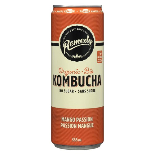 Remedy Organic Kombucha No Sugar Mango Passion 355 ml (can)