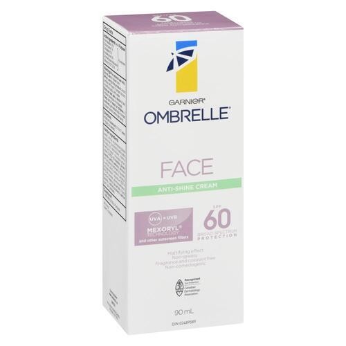 Garnier Ombrelle Anti-Shine Sunscreen Face Cream SPF 60 90 ml