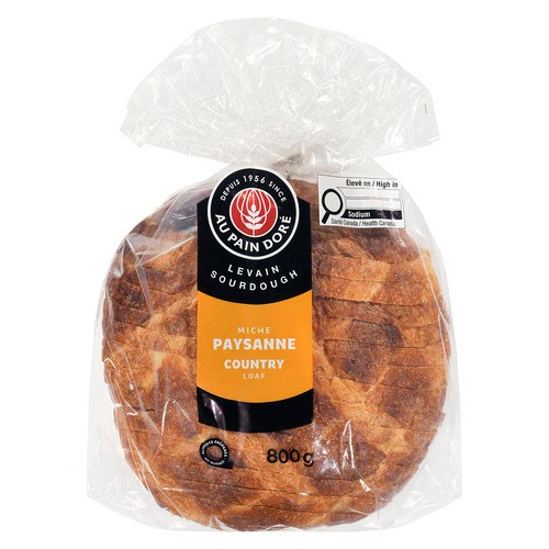 Au Pain Dore Paysan Miche Sliced Bread Loaf 800 g (frozen)