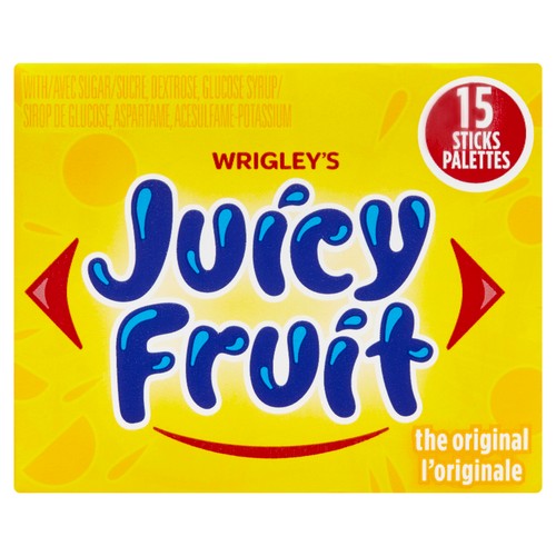 Juicy Fruit Fruit Chewing Gum 15 Sticks 1 Pack