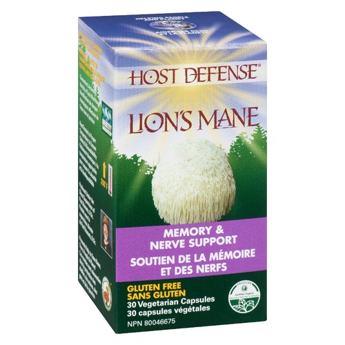 Host Defense Supplement Lions Mane Memory Nerve 30 EA
