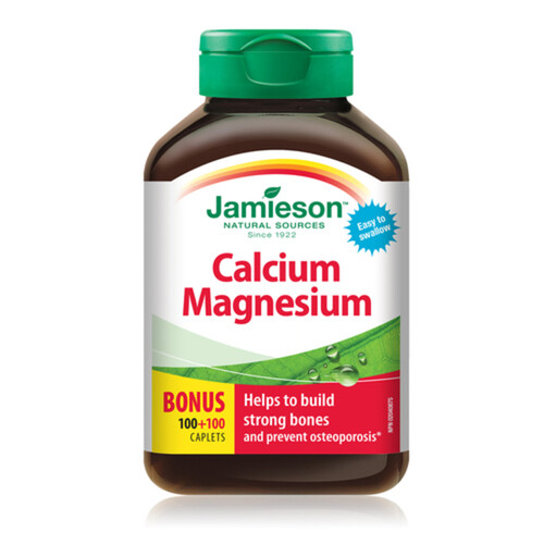 Jamieson Calcium Magnesium Caplets Bonus 200 Count