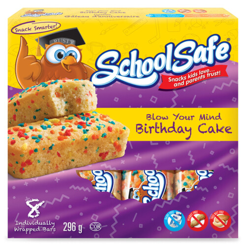 School Safe Muffin Bars Birthday Cake 296 g (frozen)