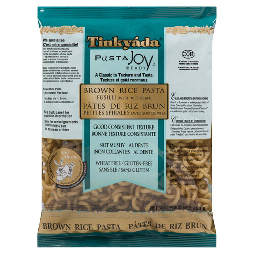 Tinkyada Gluten-Free Brown Rice Fusilli Pasta 454 g