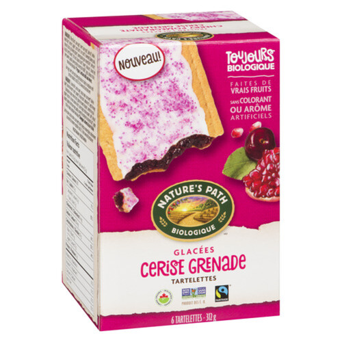 Nature's Path Organic Toaster Pastry Cherry Pomegranate 6 x 52 g