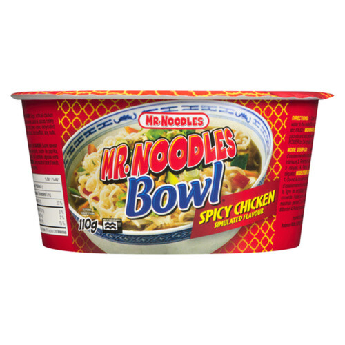 Mr Noodles Soup Bowl Spicy Chicken 110 g