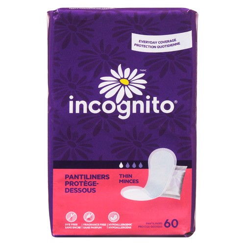 Incognito Pantiliners Thin 60 Count