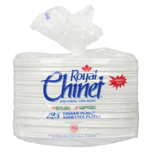 Royal Chinet Dinner Plate 10.38 In 125 Pack