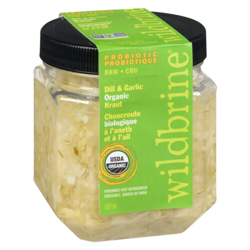 Wildbrine Probiotic Dill & Garlic Sauerkraut 500 ml Voilà Online