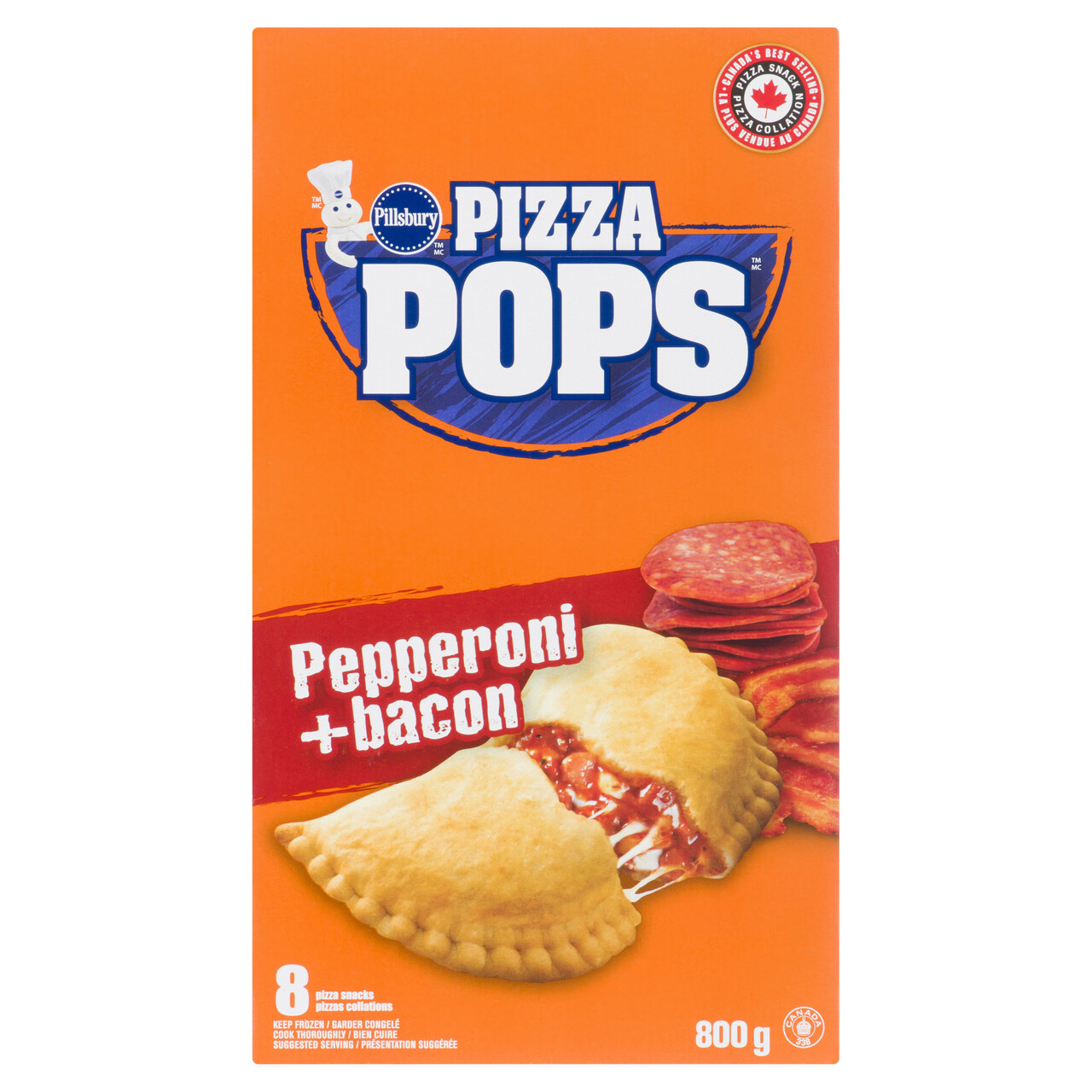 Pillsbury Frozen Pizza Pops Pepperoni & Bacon 800 g Voilà Online
