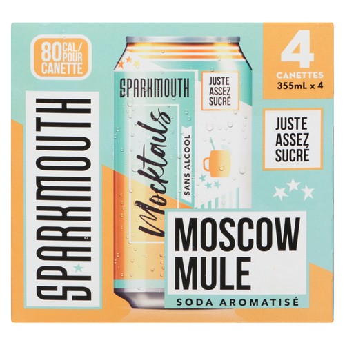 Sparkmouth Alcohol-Free Mocktail Moscow Mule 4 x 355 ml (cans)