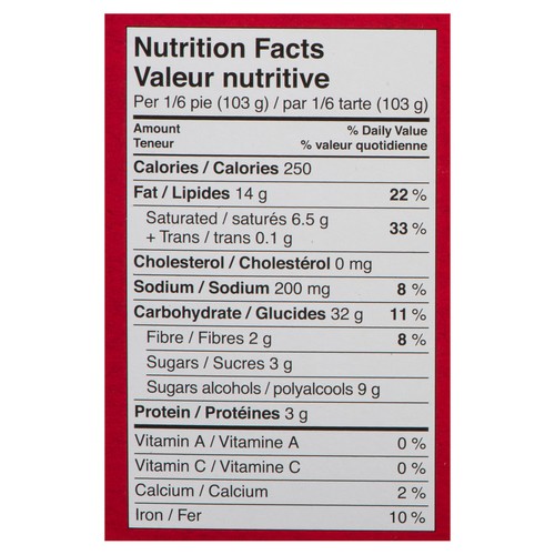 Apple Valley Pie Blueberry No Sugar Added 8 Inch 620 g