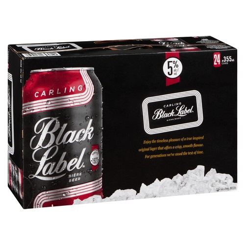 Carling Black Label Beer 5% Alcohol 24 x 355 ml (cans)