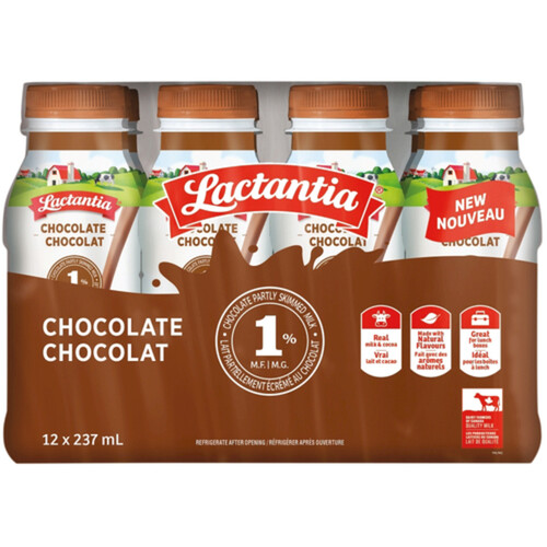 Lactantia Chocolate Milk 1% 12x 237 ml