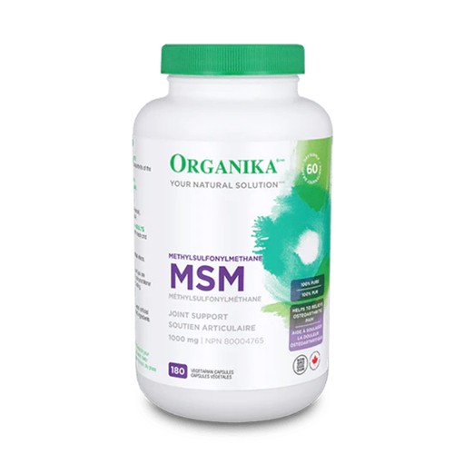 Organika MSM 1000 mg 180 Vegetarian Capsules 