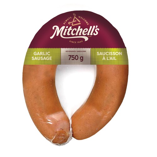 Mitchell's Sausage Ring Garlic 750 g