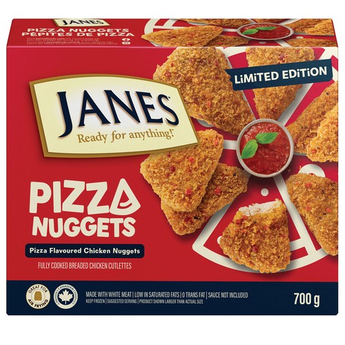 Janes Frozen Chicken Nuggets Pizza Flavour 700 g