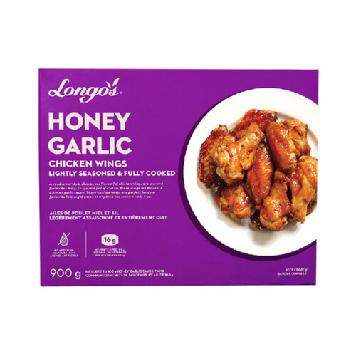 Longo's Frozen Chicken Wings Honey Garlic 900 g