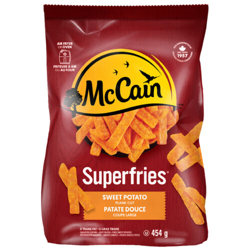 McCain Superfries Fries Plank Cut Sweet Potato 454 g