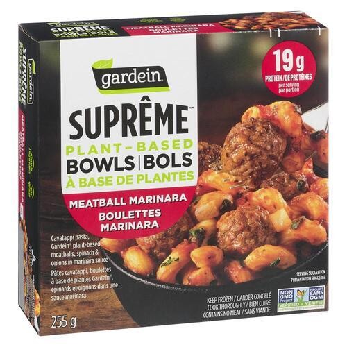 Gardein Supreme Plant Based Frozen Meal Bowls Meatball Marinara 255 g