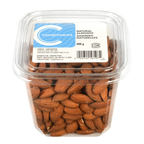 Compliments Natural Almonds 400 g