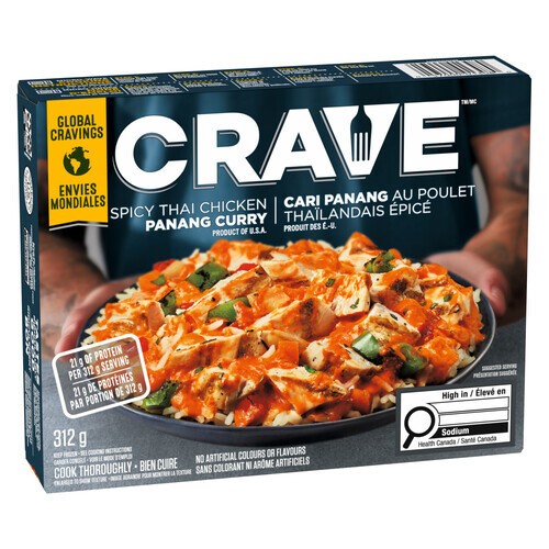 Crave Frozen Spicy Thai Chicken Panang Curry 312 g