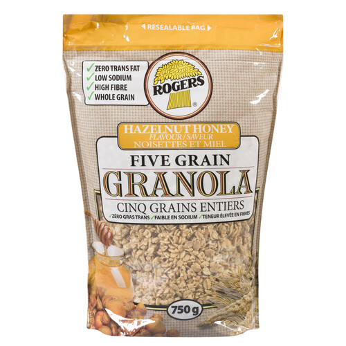 Rogers 5 Grain Granola Hazelnut Honey 750 g